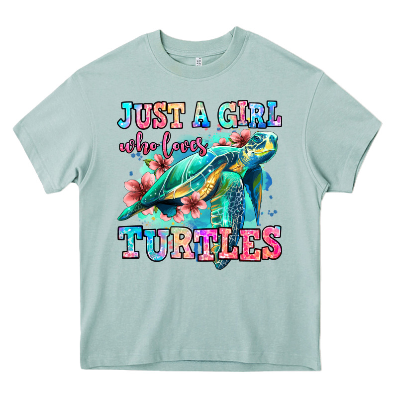 Just A Girl Who Loves Turtles Heavy Core Tee by Jasminsmagicworld | Teevron