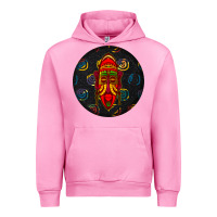 Fuchsia Pink african masks round earrings 2 Urban Hoodie - BundleAndBundleShop