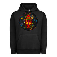 Pigment Black african masks round earrings 2 Urban Hoodie - BundleAndBundleShop