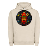 Pigment French Oak african masks round earrings 2 Urban Hoodie - BundleAndBundleShop