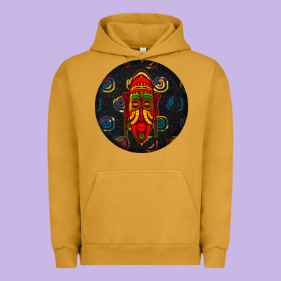 African Masks Round Earrings 2 Urban Hoodie Designed By Bundleandbundleshop
