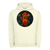 Pigment Pistachio african masks round earrings 2 Urban Hoodie - BundleAndBundleShop