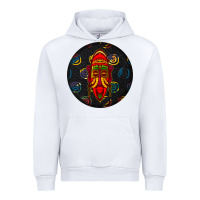 White african masks round earrings 2 Urban Hoodie - BundleAndBundleShop