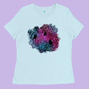 Halloween Patch  1 Ladies Tee Designed By Bundleandbundleshop
