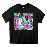 Black hair stylist Heavy Core Tee - AdoDesignShop