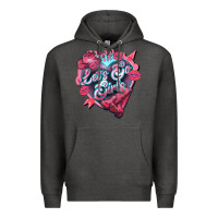 Charcoal Heather Let's go girls pink Valentine's Day Premium Hoodie - HowdyJamesFarm