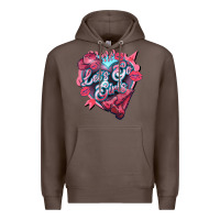 Coffee Let's go girls pink Valentine's Day Premium Hoodie - HowdyJamesFarm