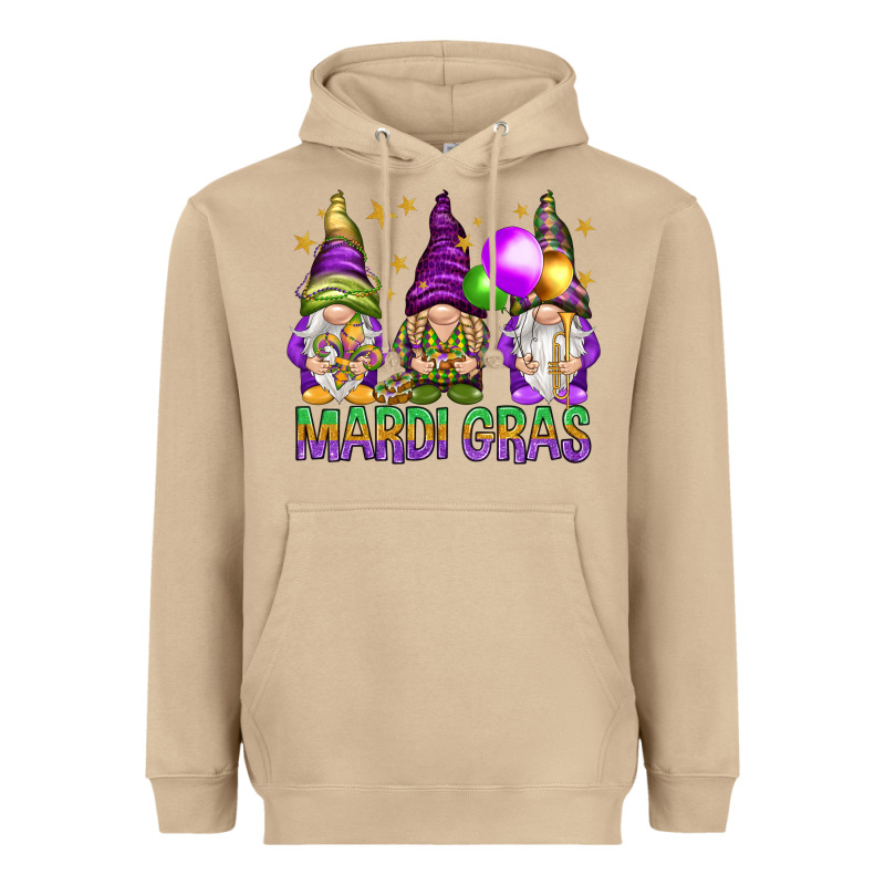Mardi Gras With Gnomies Heavyweight Hoodie by HowdyJamesFarm | Teevron