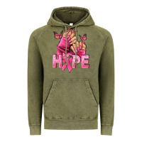 Vintage Olive Hope Breast Cancer Caucasian hand nails Vintage Hoodie - NancyCooperArtShop