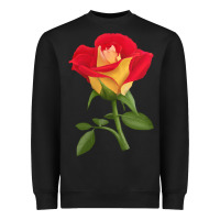 Black Ketchup And Mustard Rose Heavyweight Sweatshirt - LillyAllenDesigns