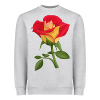 Heather Grey Ketchup And Mustard Rose Heavyweight Sweatshirt - LillyAllenDesigns