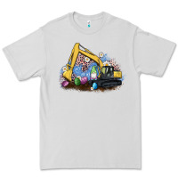Dove Grey easter excavator gnome egg leopard Premium Tee - Artiststas
