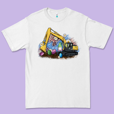 Easter Excavator Gnome Egg Leopard Premium Tee Designed By Artiststas