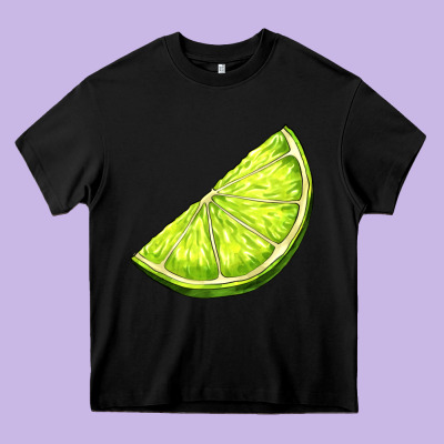 Lime For Gin Heavy Core Tee Designed By Adodesignshop