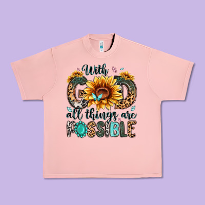 With God All Things Are Possible Malias Urban Heavy Tee Designed By Maliassmallbusiness