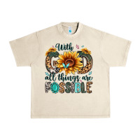Sandshell with god all things are possible malias Urban Heavy Tee - MaliasSmallBusiness