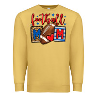 Antique Gold Football mom red and blue team color mother's day Premium Sweatshirt - HowdyJamesFarm