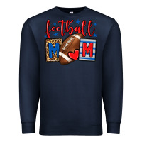 Navy Football mom red and blue team color mother's day Premium Sweatshirt - HowdyJamesFarm
