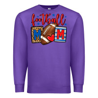 Purple Football mom red and blue team color mother's day Premium Sweatshirt - HowdyJamesFarm