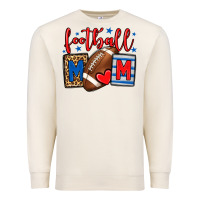 Football Mom Red And Blue Team Color Mother's Day Premium Sweatshirt | Teevron