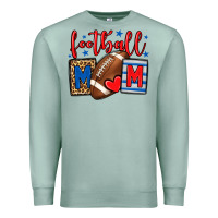 Seafoam Football mom red and blue team color mother's day Premium Sweatshirt - HowdyJamesFarm