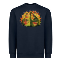 Navy Gymnocalycium Variegated Cactus Heavyweight Sweatshirt - LillyAllenDesigns