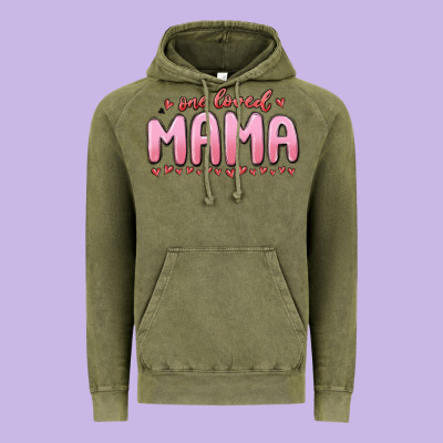 One Loved Mama Vintage Hoodie Designed By Maliassmallbusiness