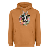 Meerkat Happy Easter Cow Easter Day Heavyweight Hoodie - CowGirlArtShop