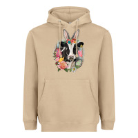 Mushroom Happy Easter Cow Easter Day Heavyweight Hoodie - CowGirlArtShop
