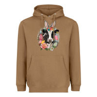 Toasted Coconut Happy Easter Cow Easter Day Heavyweight Hoodie - CowGirlArtShop