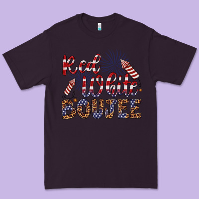 Red White Boujee Premium Tee Designed By Artiststas