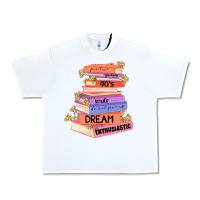 White booktroverts Urban Heavy Tee - JahusDesignShop