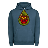 Pigment Midnight Navy african masks teardrop  7 Urban Hoodie - BundleAndBundleShop