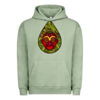 Pigment Oil Green african masks teardrop  7 Urban Hoodie - BundleAndBundleShop