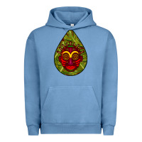 Pigment Pebble Blue african masks teardrop  7 Urban Hoodie - BundleAndBundleShop