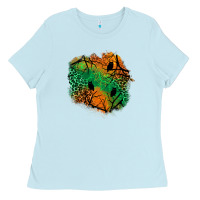 Baby Blue halloween patch  2 Ladies Tee - BundleAndBundleShop