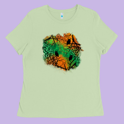 Halloween Patch  2 Ladies Tee Designed By Bundleandbundleshop