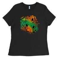 Black halloween patch  2 Ladies Tee - BundleAndBundleShop