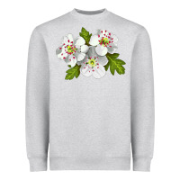 Heather Grey Hawthorn Flower Heavyweight Sweatshirt - LillyAllenDesigns