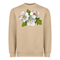 Mushroom Hawthorn Flower Heavyweight Sweatshirt - LillyAllenDesigns