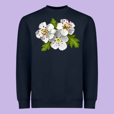Hawthorn Flower Heavyweight Sweatshirt Designed By Lillyallendesigns