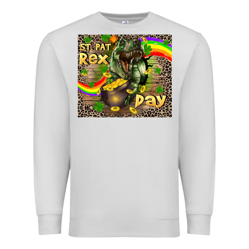 St. Pat Rex Day Premium Sweatshirt by CowGirlArtShop | Teevron