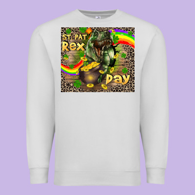 St. Pat Rex Day Premium Sweatshirt Designed By Cowgirlartshop