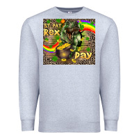 Heather Grey St. Pat Rex Day Premium Sweatshirt - CowGirlArtShop