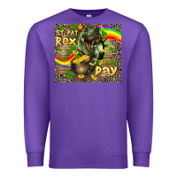 Purple St. Pat Rex Day Premium Sweatshirt - CowGirlArtShop