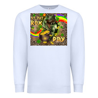 White St. Pat Rex Day Premium Sweatshirt - CowGirlArtShop