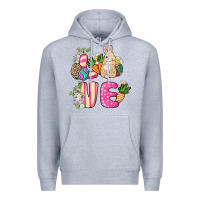 Heather Grey Love Easter Day Premium Hoodie - HowdyJamesFarm