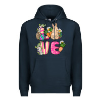 Navy Love Easter Day Premium Hoodie - HowdyJamesFarm