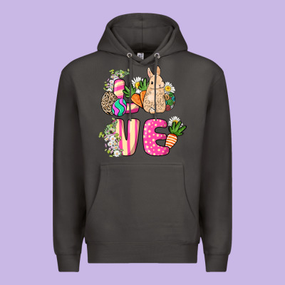 Love Easter Day Premium Hoodie Designed By Howdyjamesfarm