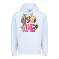 White Love Easter Day Premium Hoodie - HowdyJamesFarm